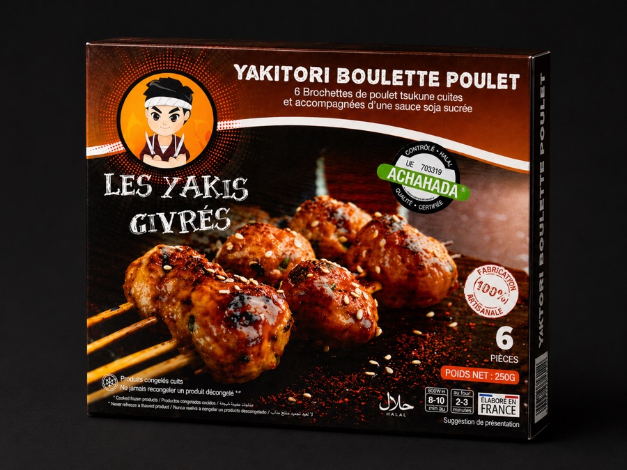 Yakitori Boulette Poulet halal surgelé Les Yakis Givrés